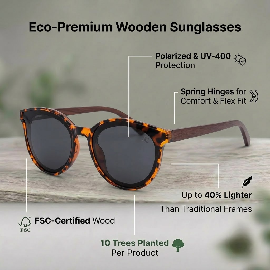 Oversized sunglasses shown in a product graphic: tortoise frame with dark lenses.