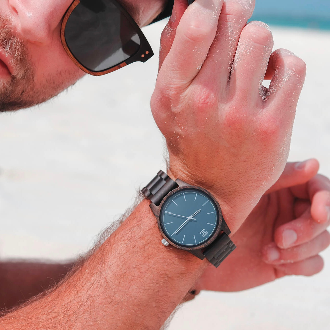 Atlantic | Dark Sandalwood w/ Blue Face