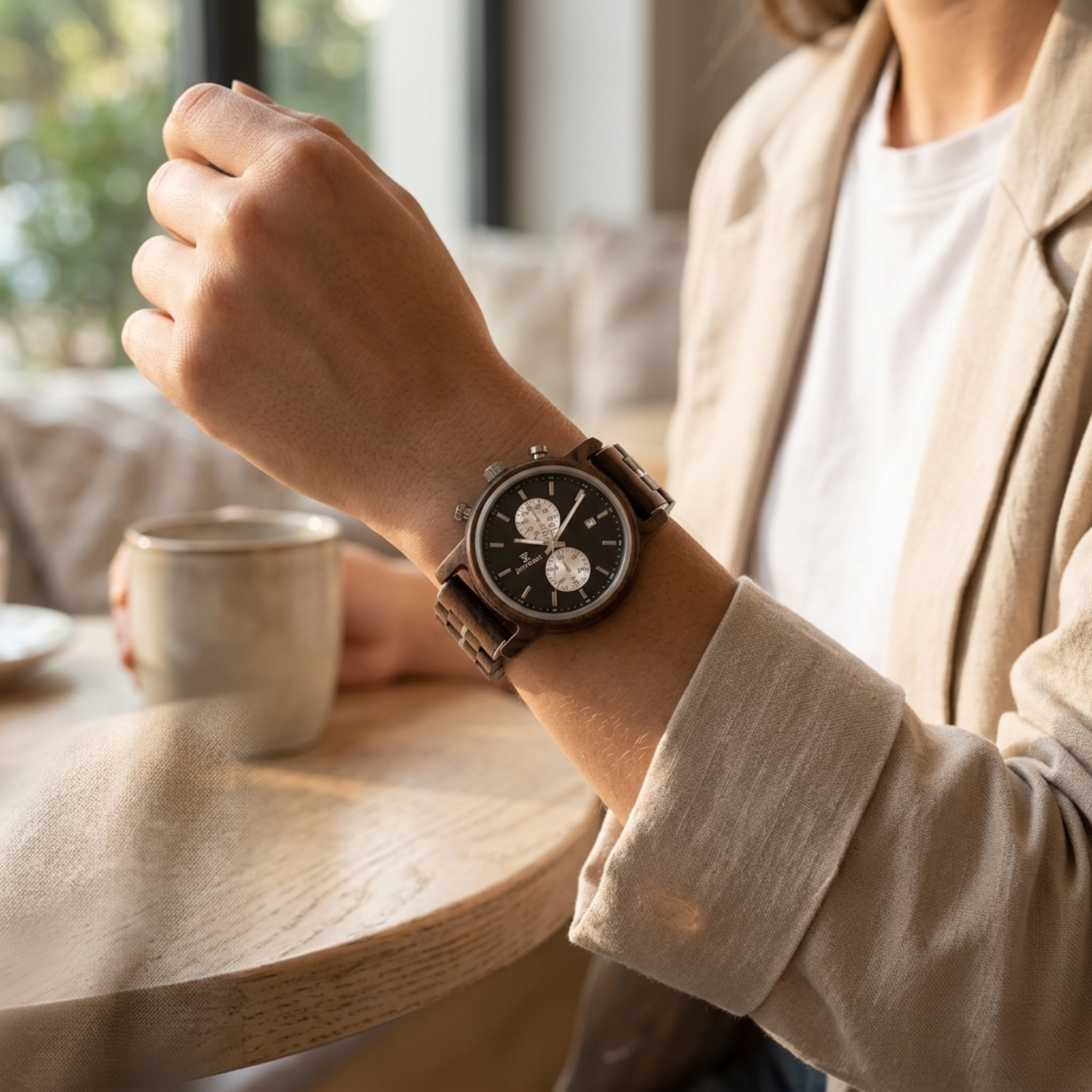Nero Walnut Chronograph Watch