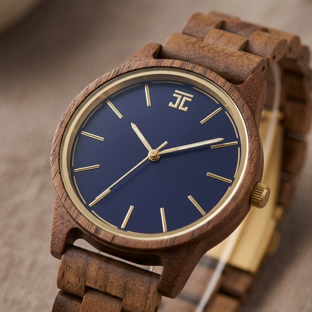 Blue Sapphire 42mm Walnut Northstar Watch