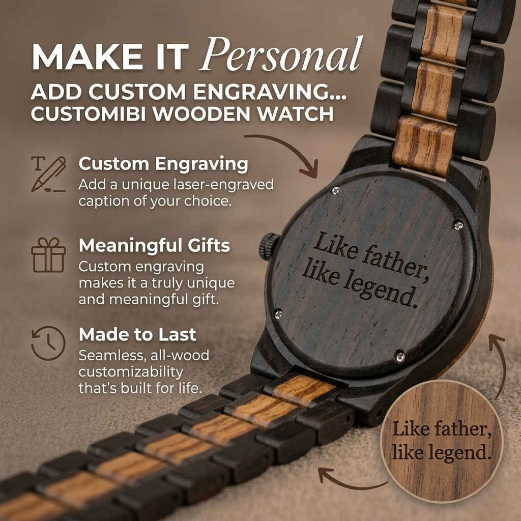 Prince Sandalwood & Zebrawood Chronograph Watch