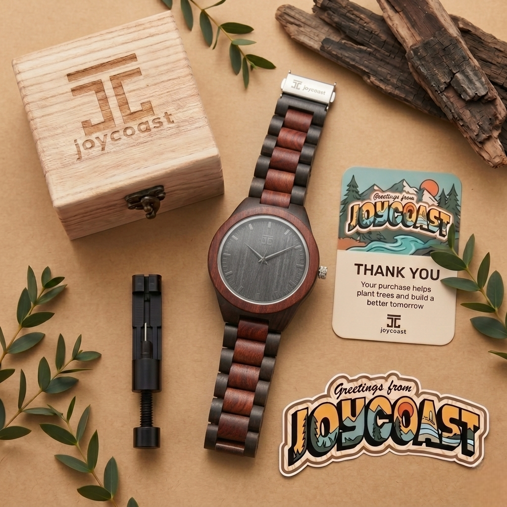 Molten Red Sandalwood & Ebony Mens Watch