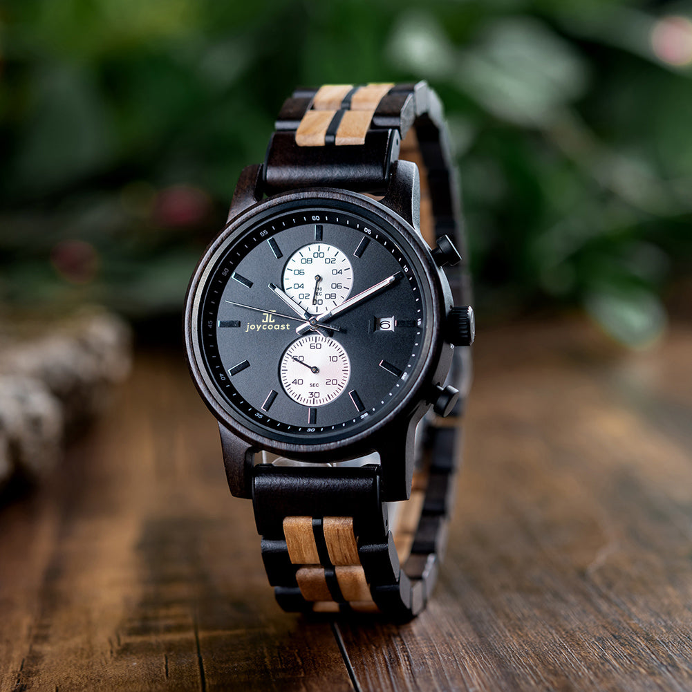 Hades | Two-Tone Walnut Chronograph