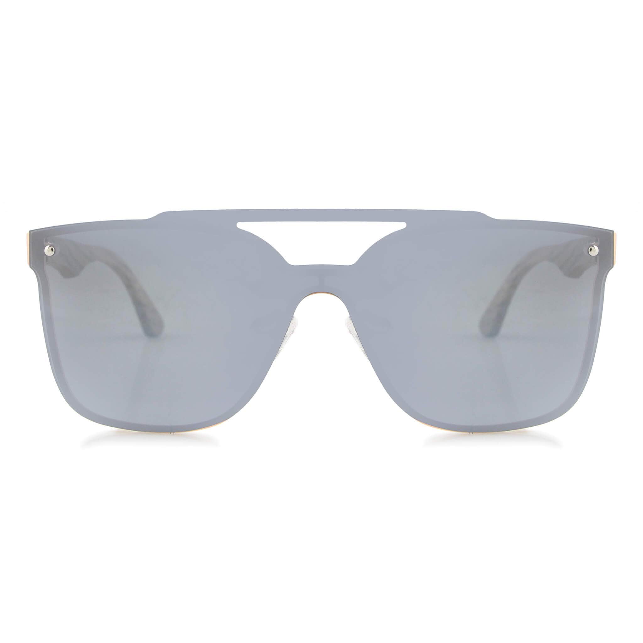"Royce" | Frameless Walnut Wooden Sunglasses - Joycoast