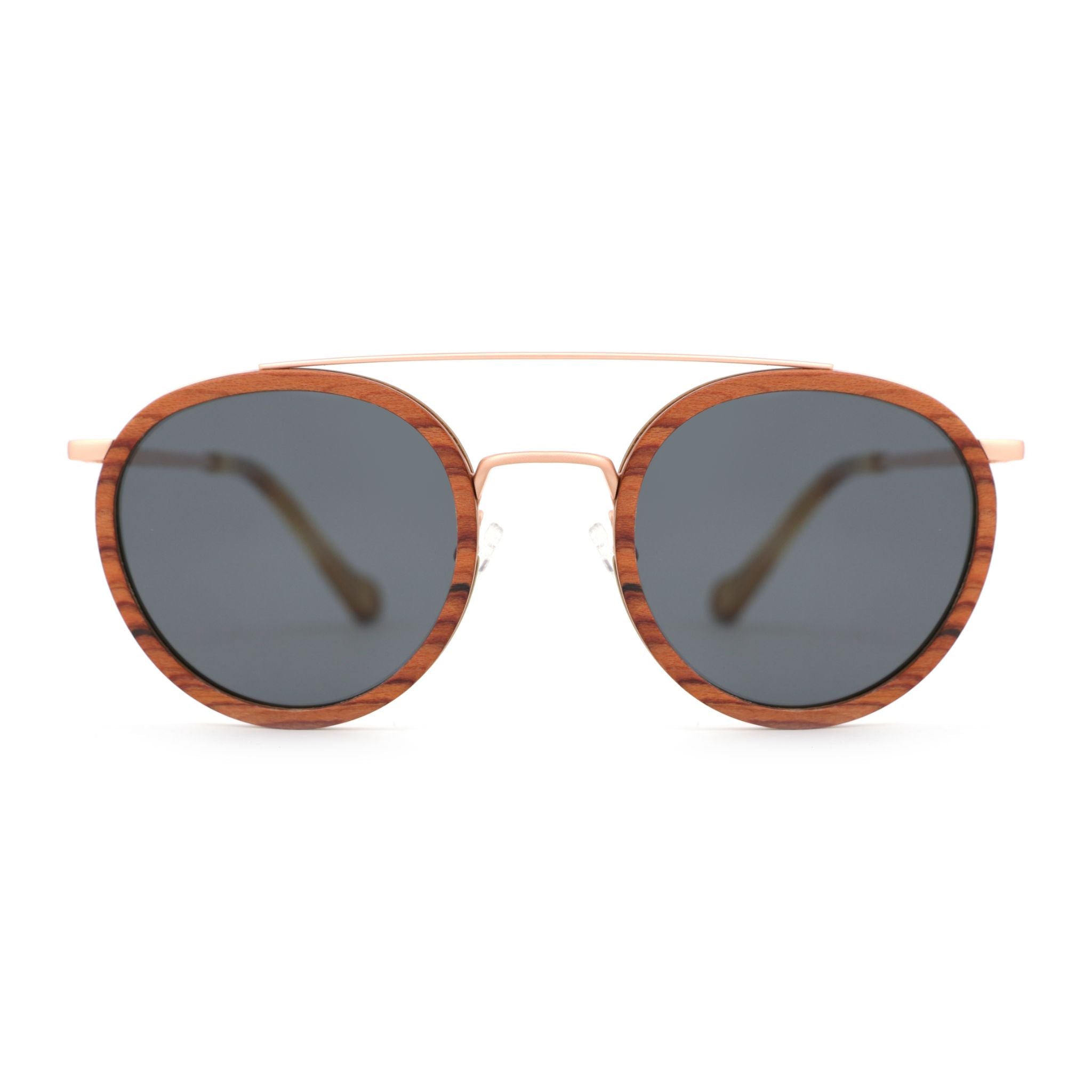 "Ryder" | Round Ebony Aviator - Joycoast