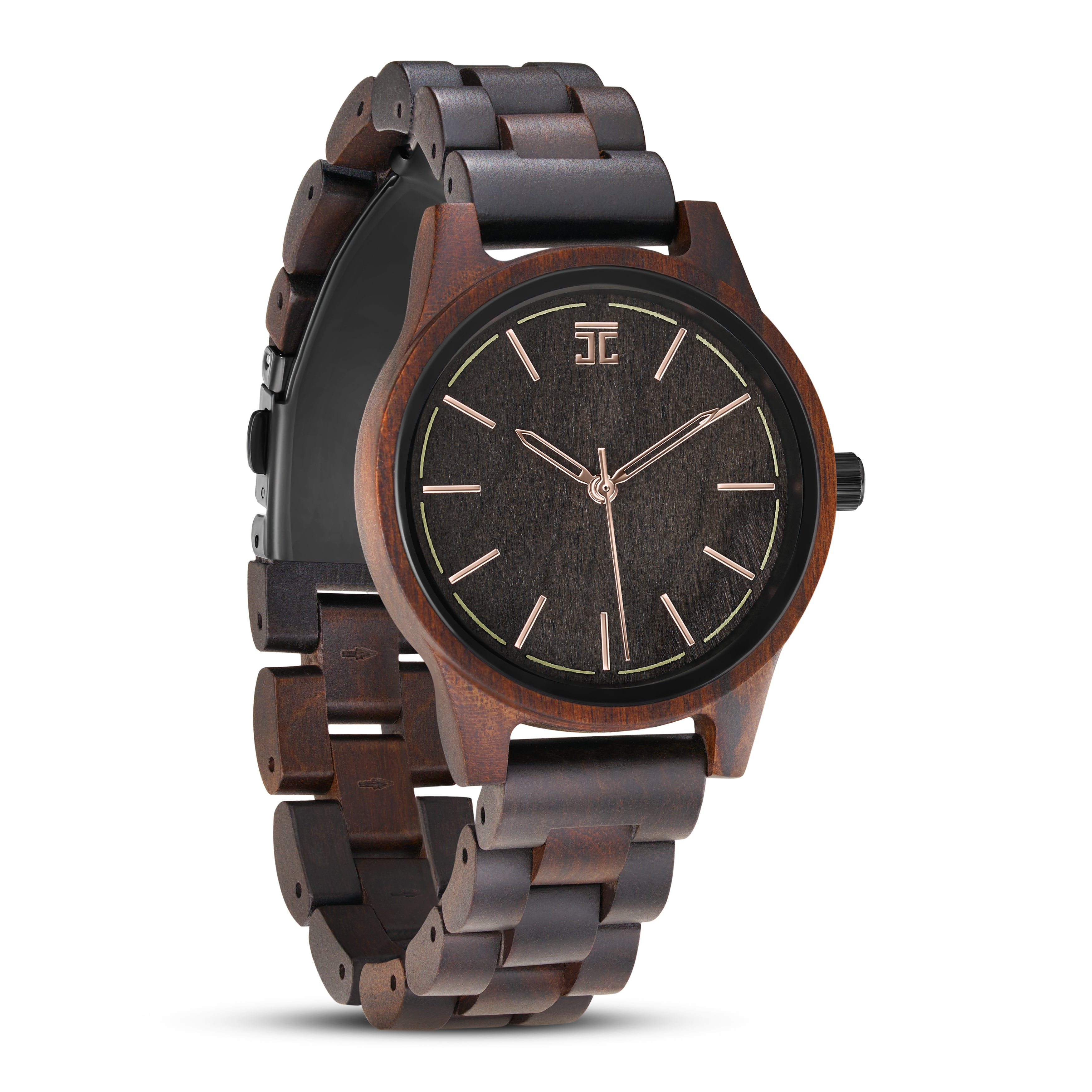 Mini Chocolate Rose (36mm) | Dark Sandalwood & Rose Gold Watch