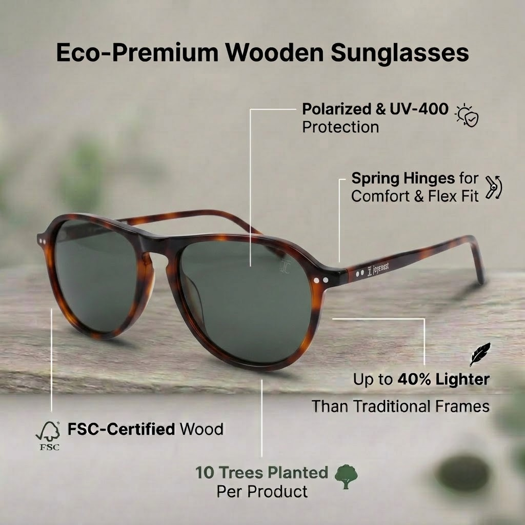 Collins tortoise acetate sunglasses with dark green lenses and spring hinges