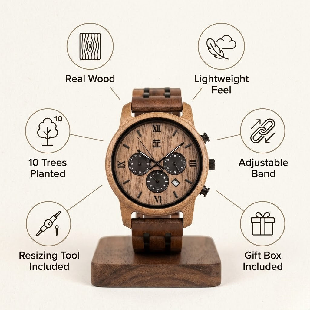 Espresso Walnut Chronograph Watch