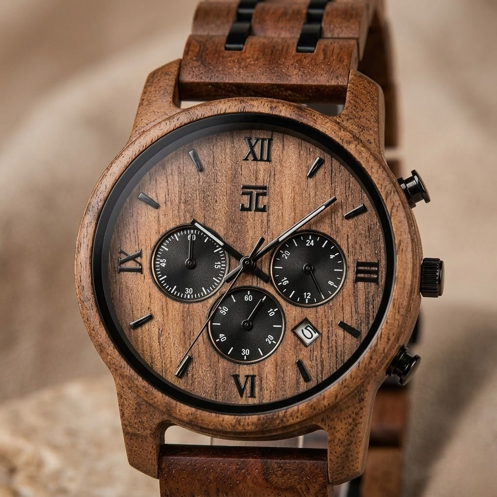 Espresso Walnut Chronograph Watch