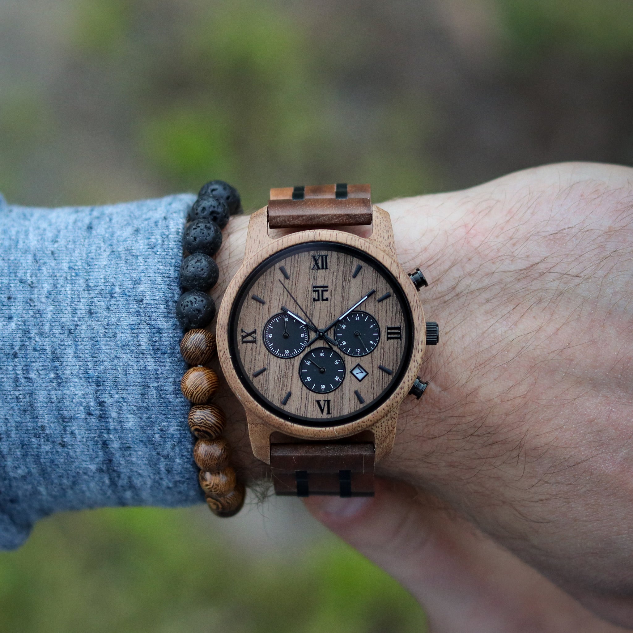 Espresso Walnut Chronograph Watch
