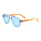 Light Blue Bamboo Wood arm