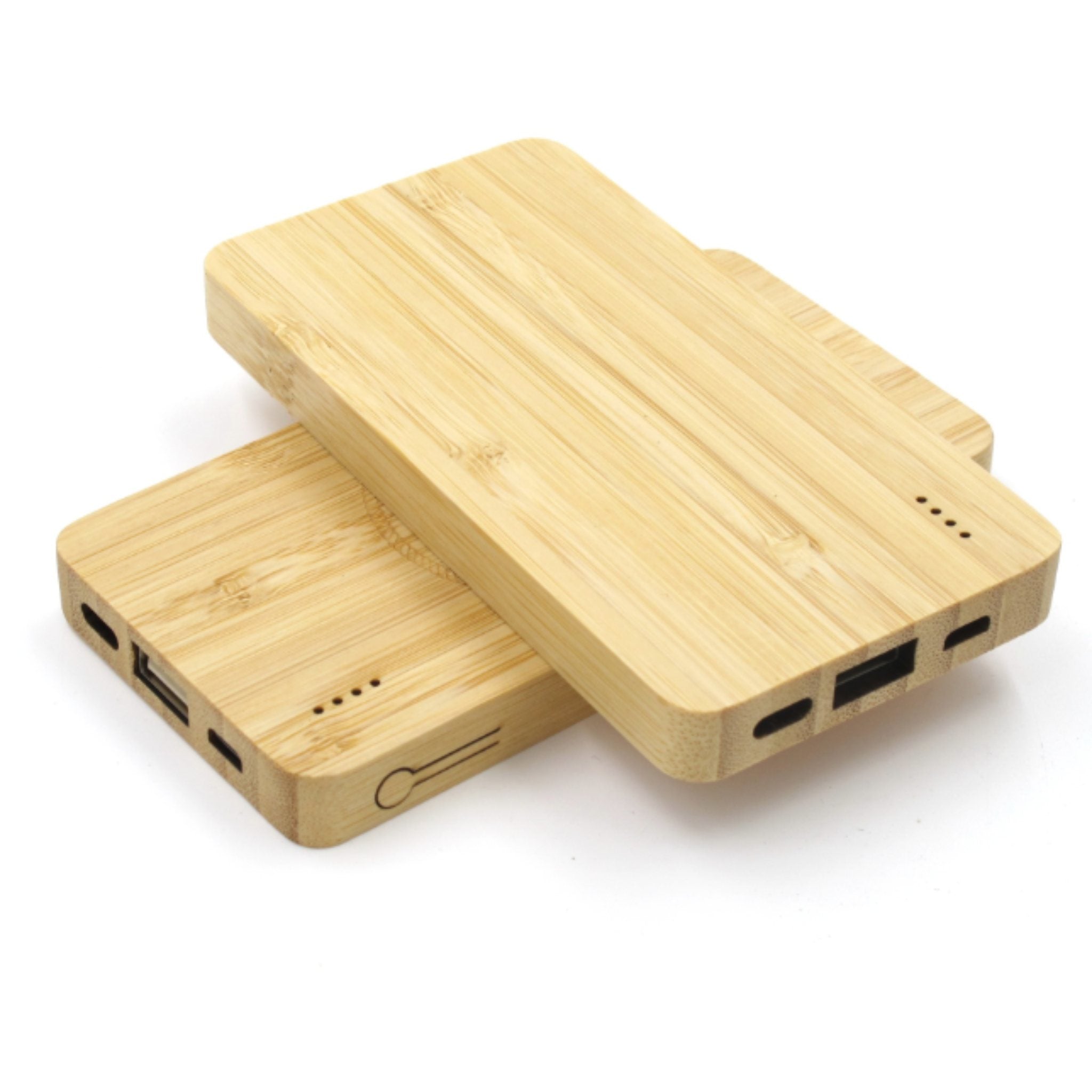 Portable Bamboo Battery Charger – Stylish, Sustainable Power On-the-Go