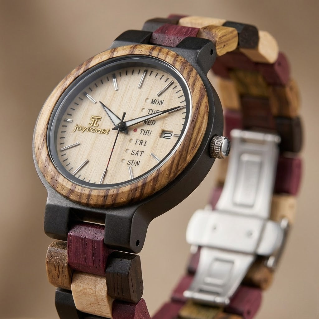 Kaleidoscope Multi-Wooden Watch | Unisex Gift