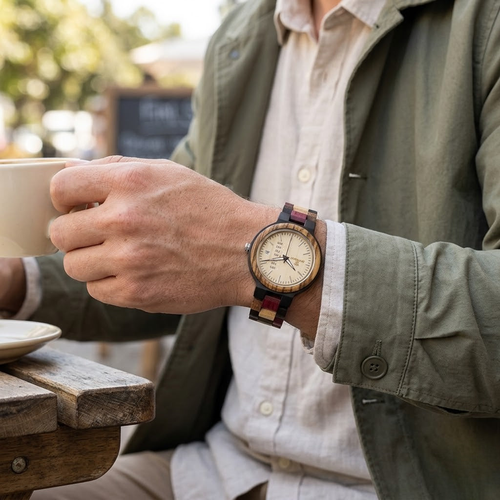 Kaleidoscope Multi-Wooden Watch | Unisex Gift