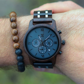 Silver Fox | Black Sandalwood Chronograph