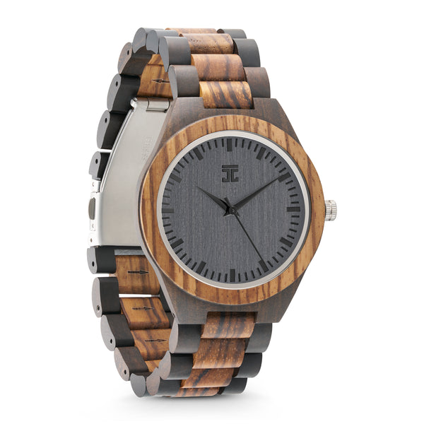Tarzan Dark Sandalwood Zebrawood Mens Watch
