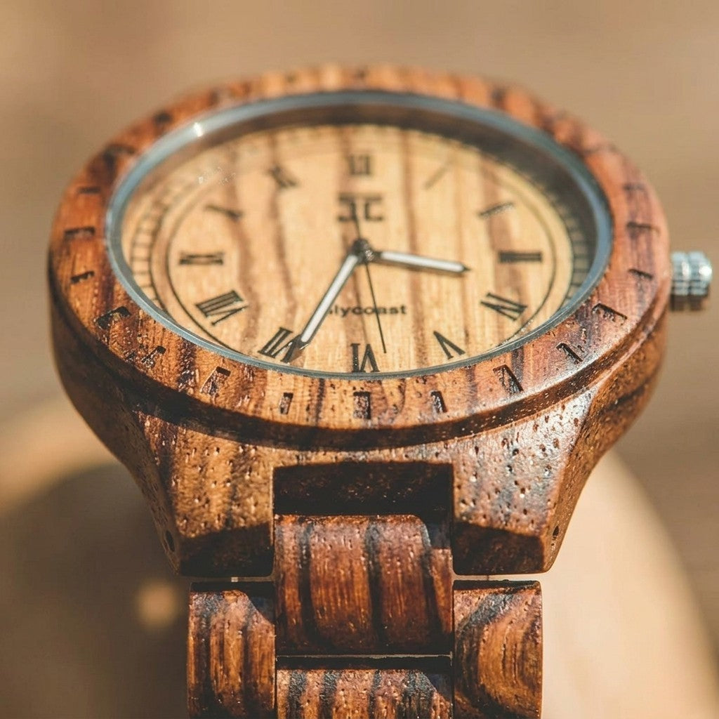 ジョージ Zebra Max Zebrawood Wooden Watch