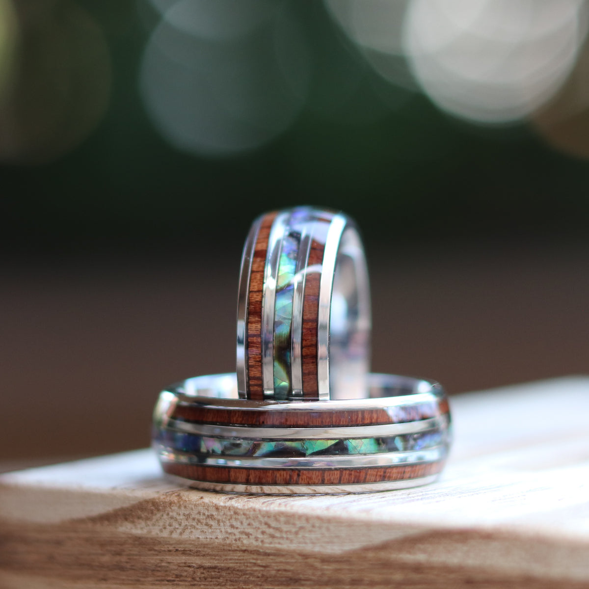 Argo Koa Wood Stainless Steel Ring | Men