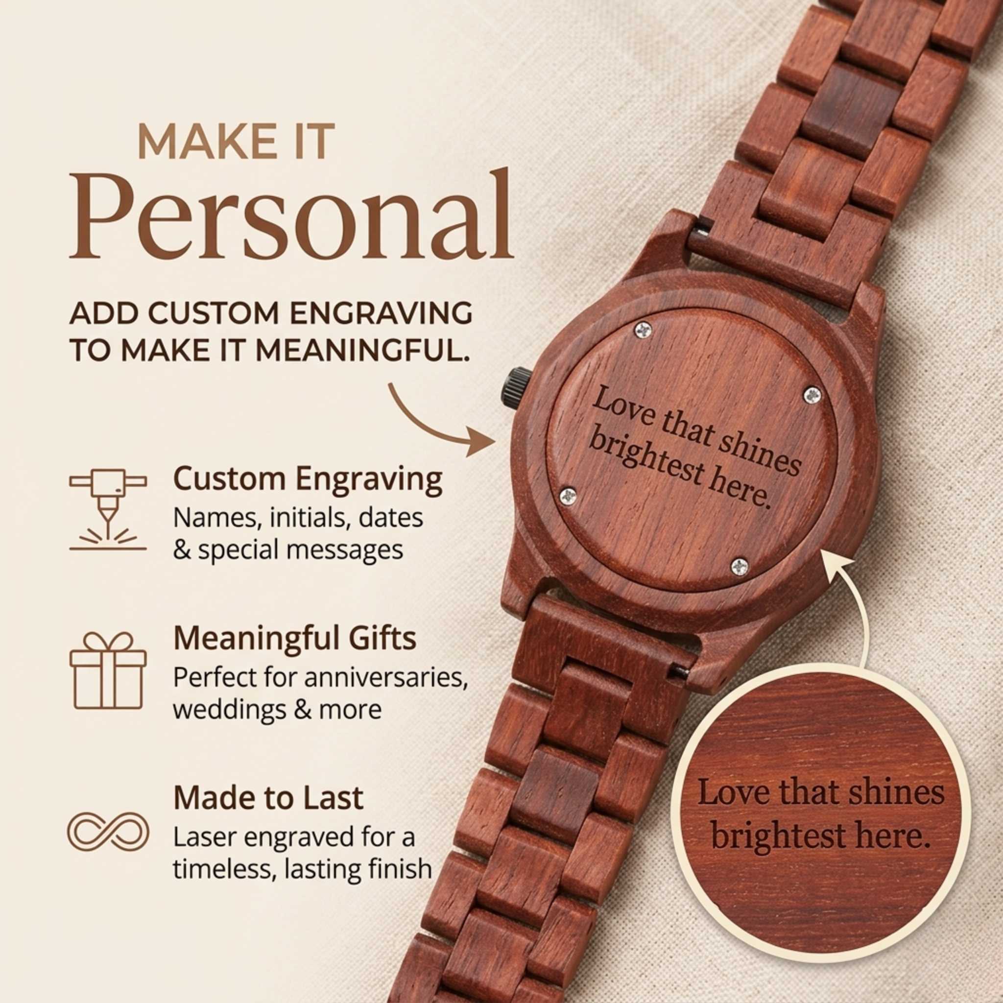 Scandal Red Sandalwood Northstar Watch