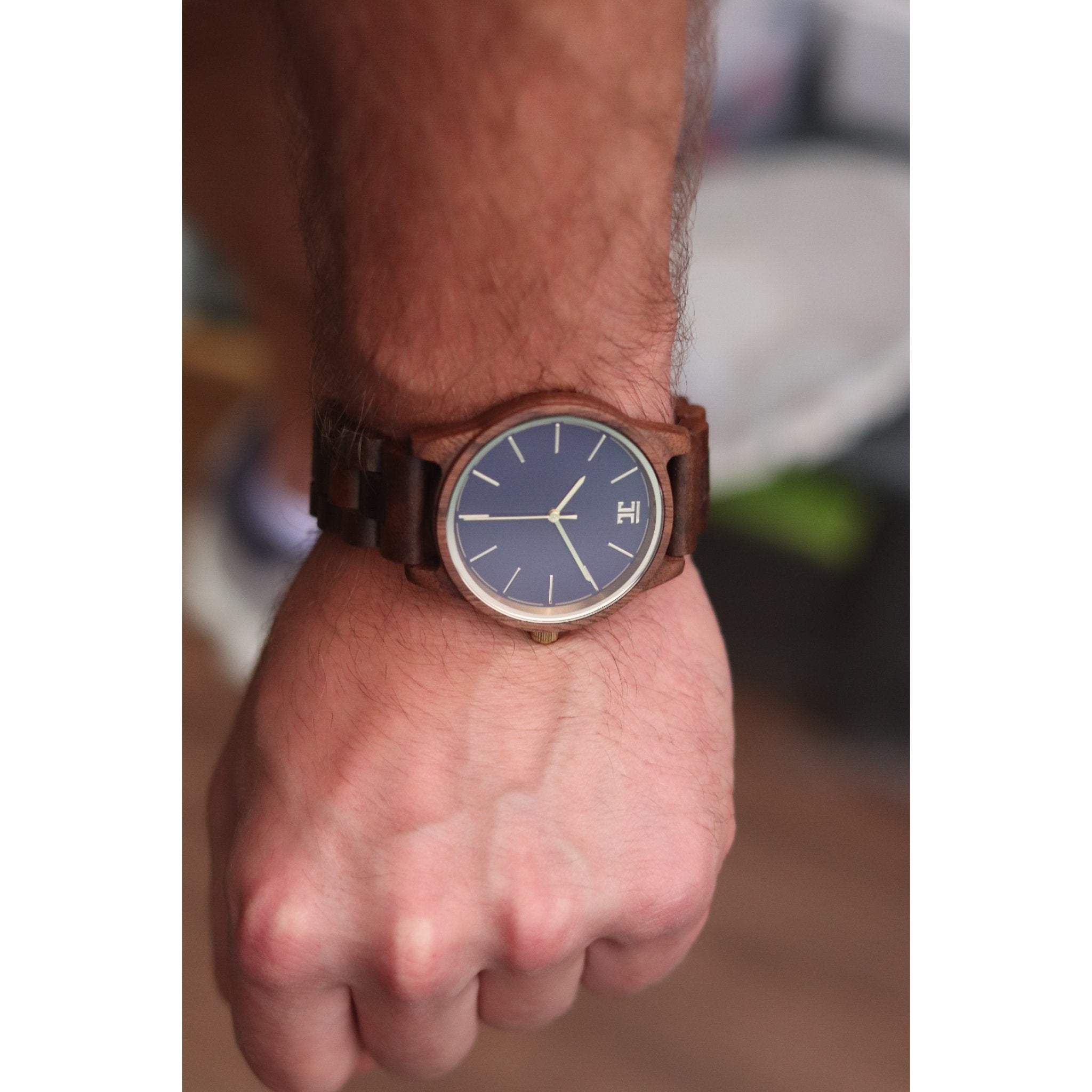 Blue Sapphire | Walnut Wood Watch - Joycoast