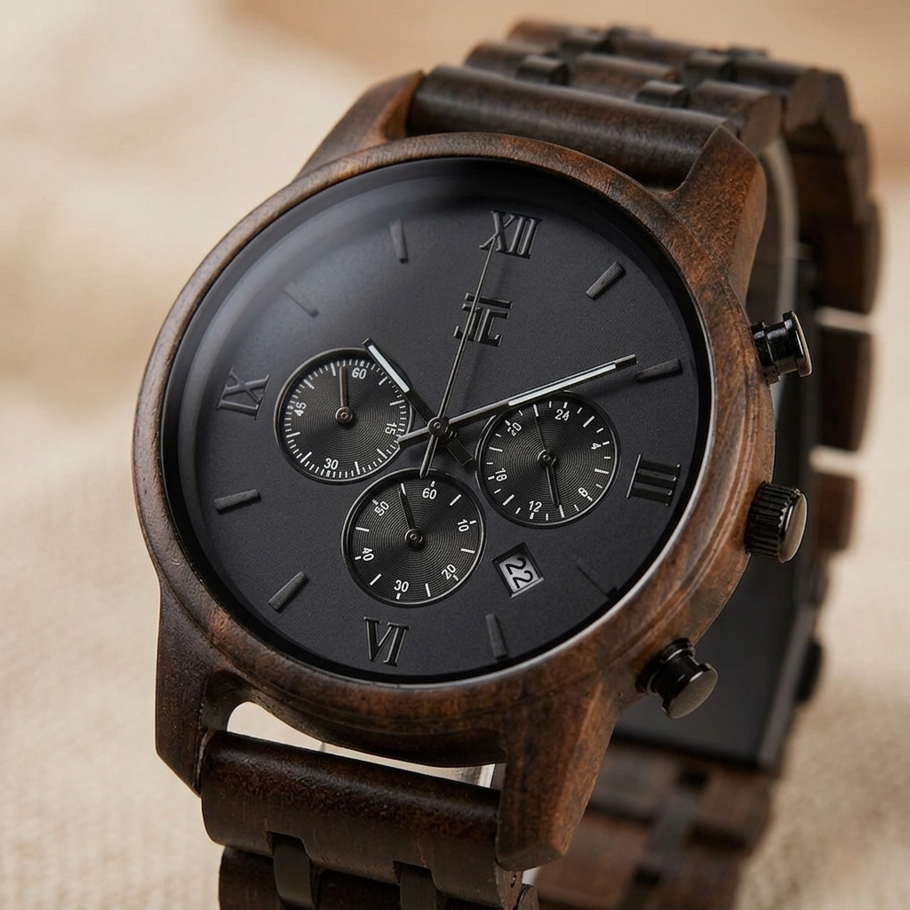 Hemisphere Dark Sandalwood Chronograph Watch