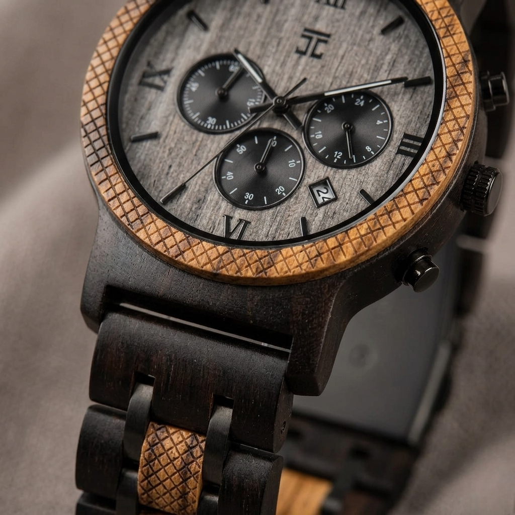 Prince Sandalwood & Zebrawood Chronograph Watch