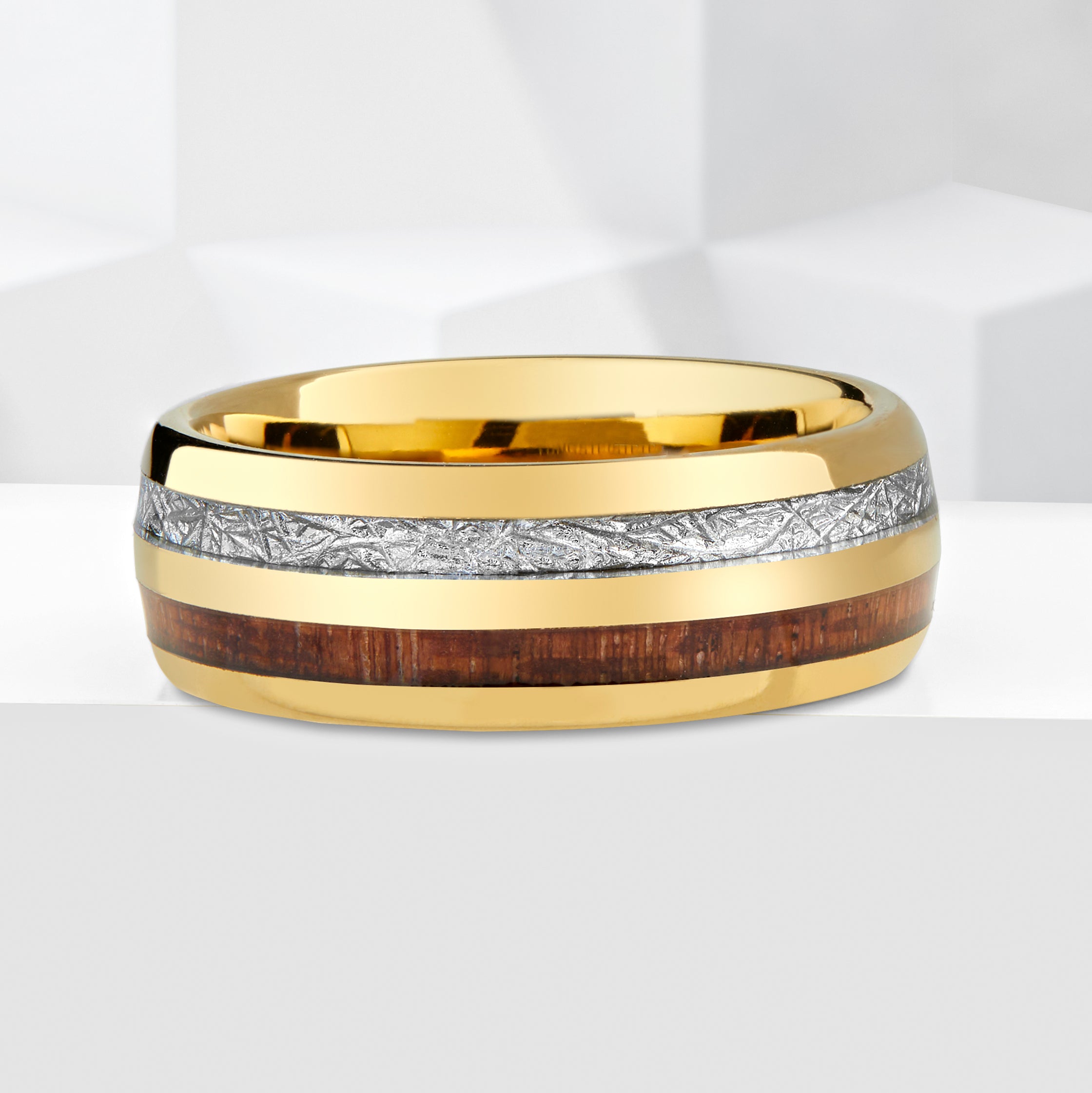 Sunrise Tungsten Wood Ring | Men's | Joycoast