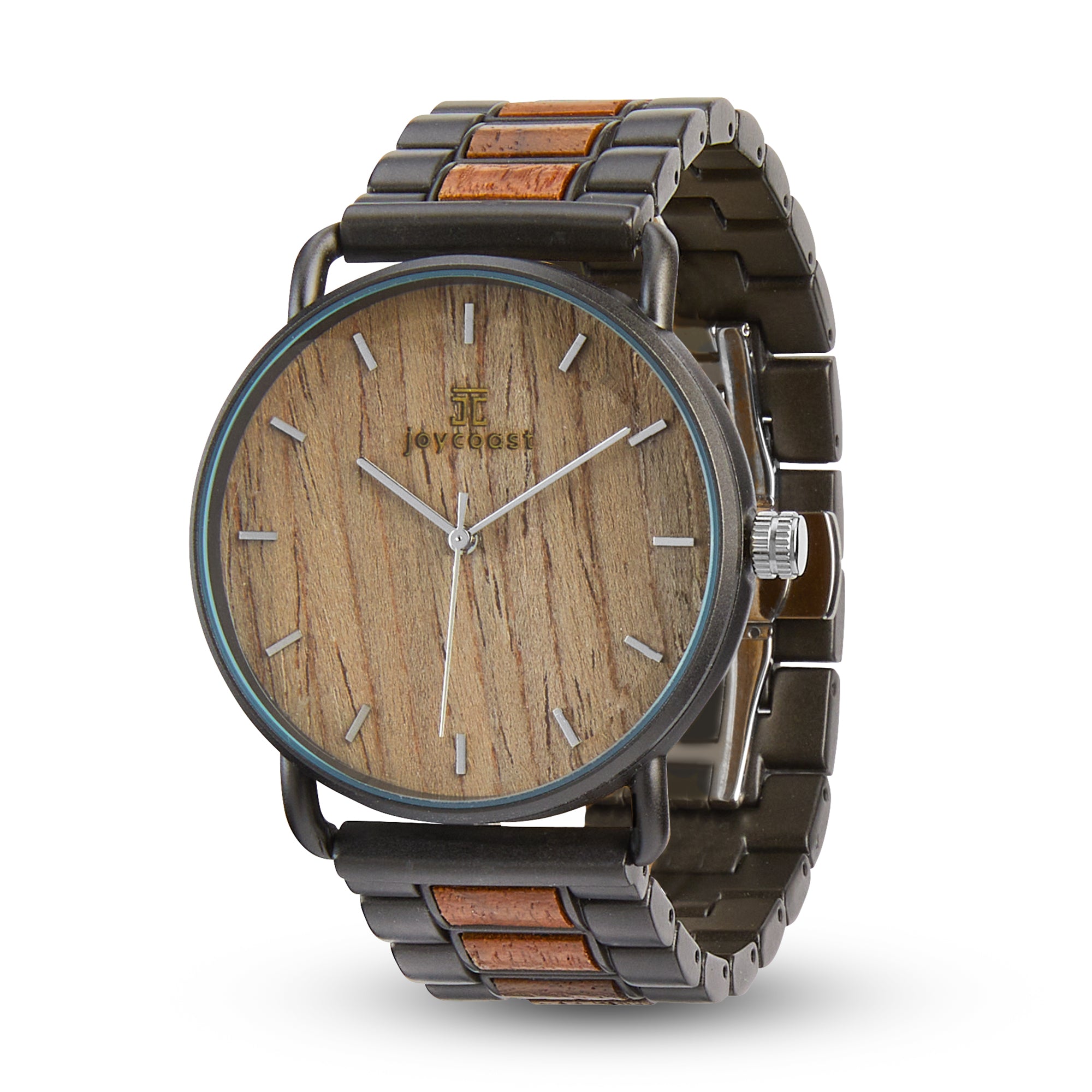 Owen Olive Wood Stainless Steel Armored Watch