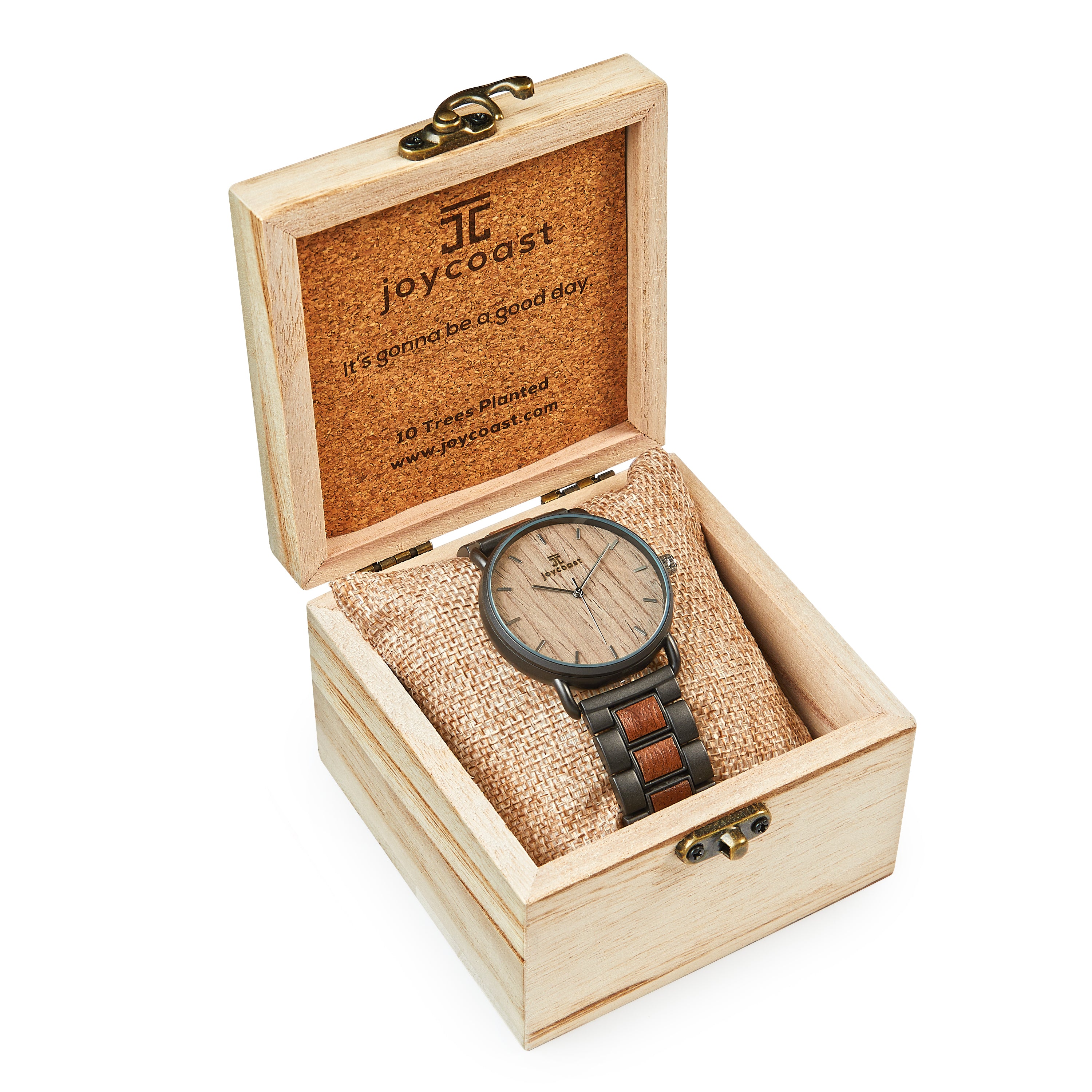 Owen Olive Wood Stainless Steel Armored Watch
