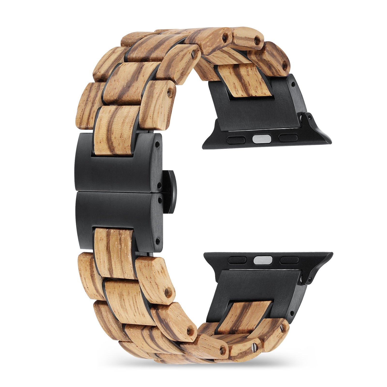 Apple Watch Band | Zebrawood x Black Stainless Steel - Joycoast