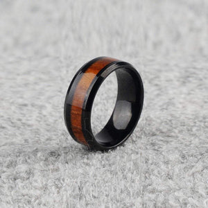 "Axe" | Tungsten & Koa Wood Ring - Joycoast