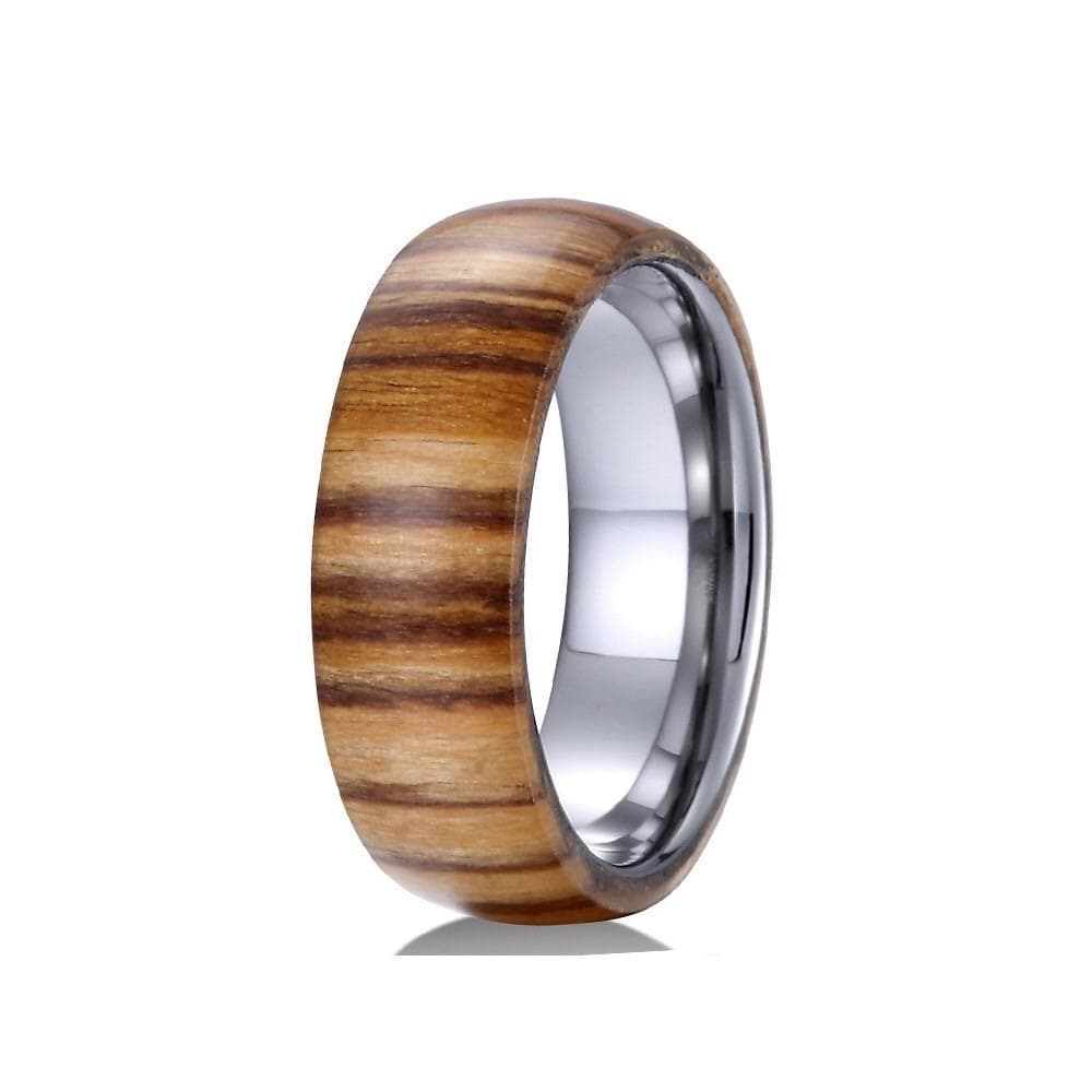 "Jack" | Tungsten & Tiger Wood Ring - Joycoast