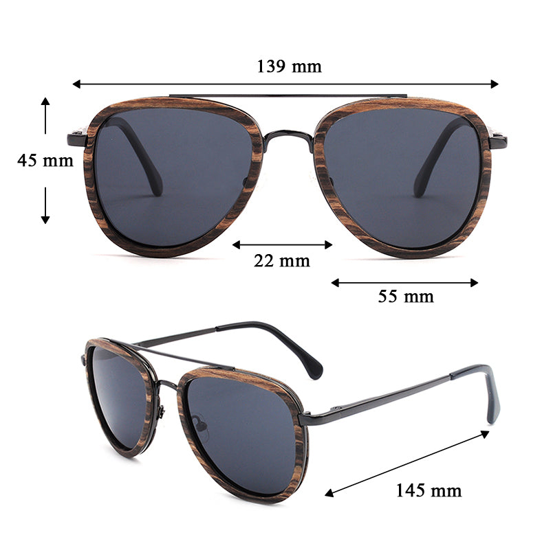 "Occifer" | Black Sandalwood Aviator - Joycoast