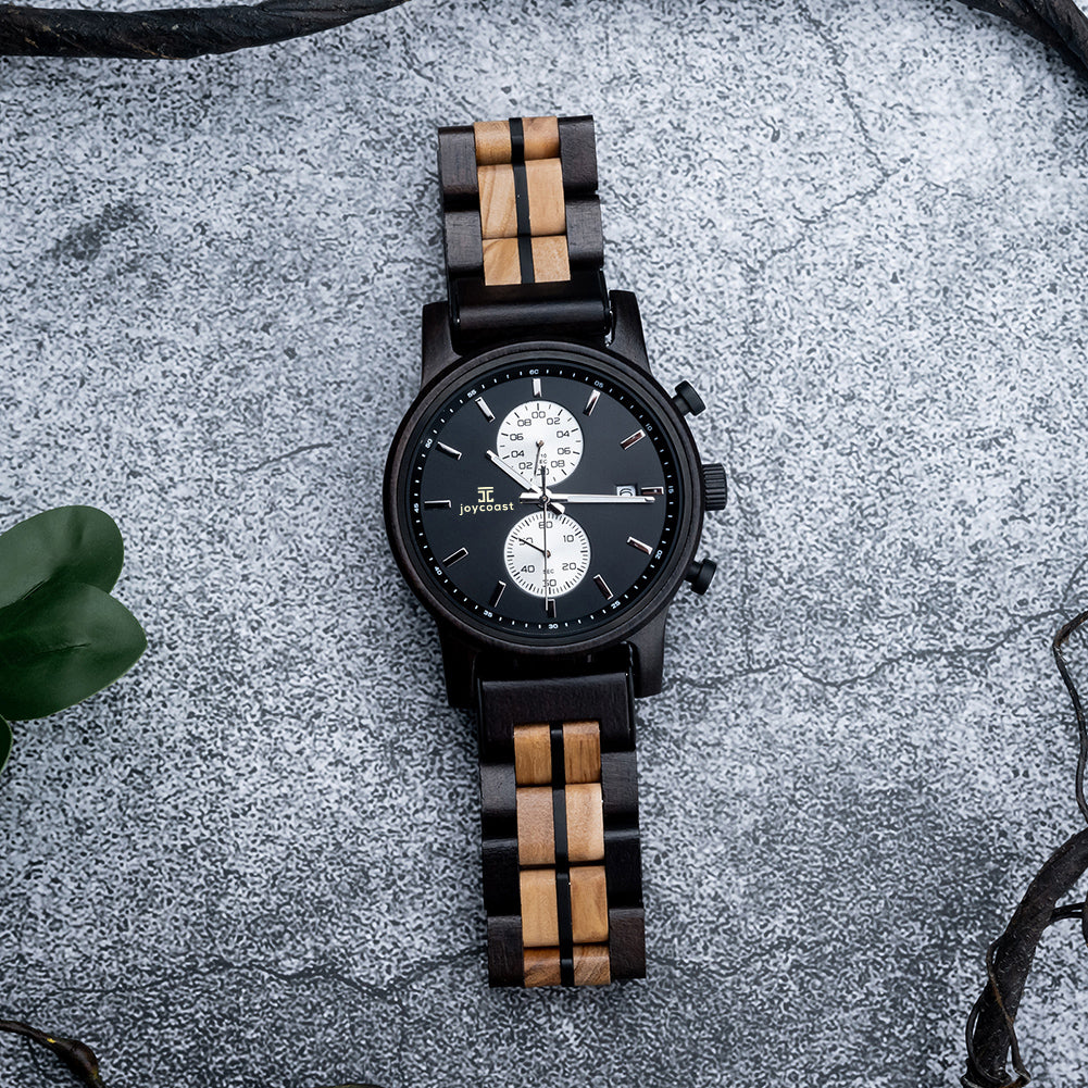 Hades | Two-Tone Walnut Chronograph