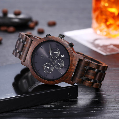 Dark Sandalwood Chronograph | Wooden Watch | Joycoast