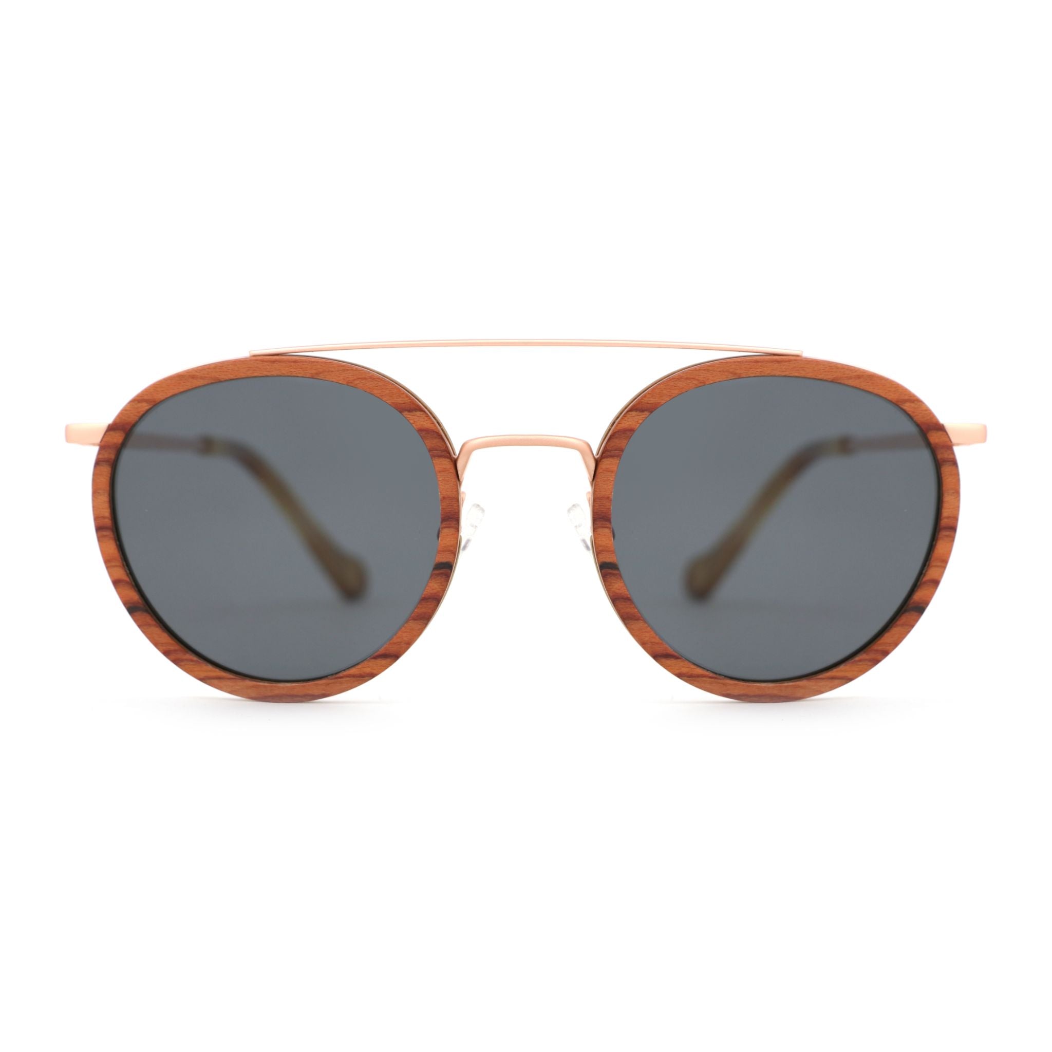 "Ryder" | Round Ebony Aviator - Joycoast