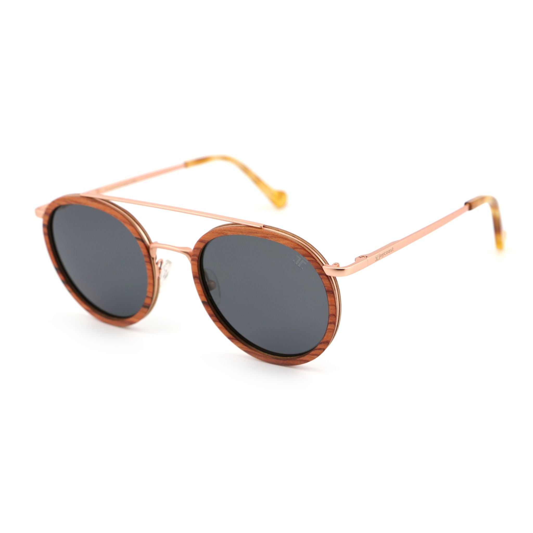 "Ryder" | Round Ebony Aviator - Joycoast