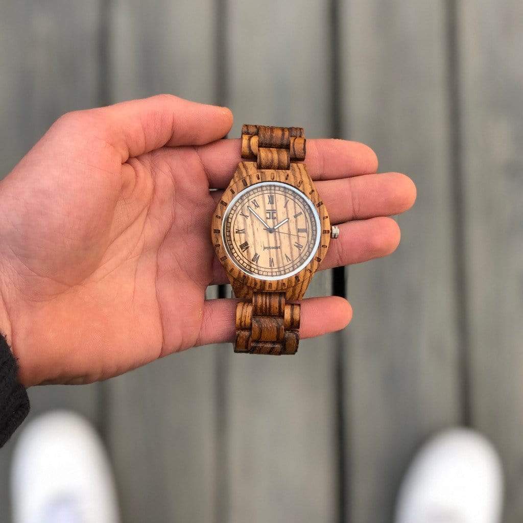 “Zebra Max” | African Zebrano Wood Watch - Joycoast