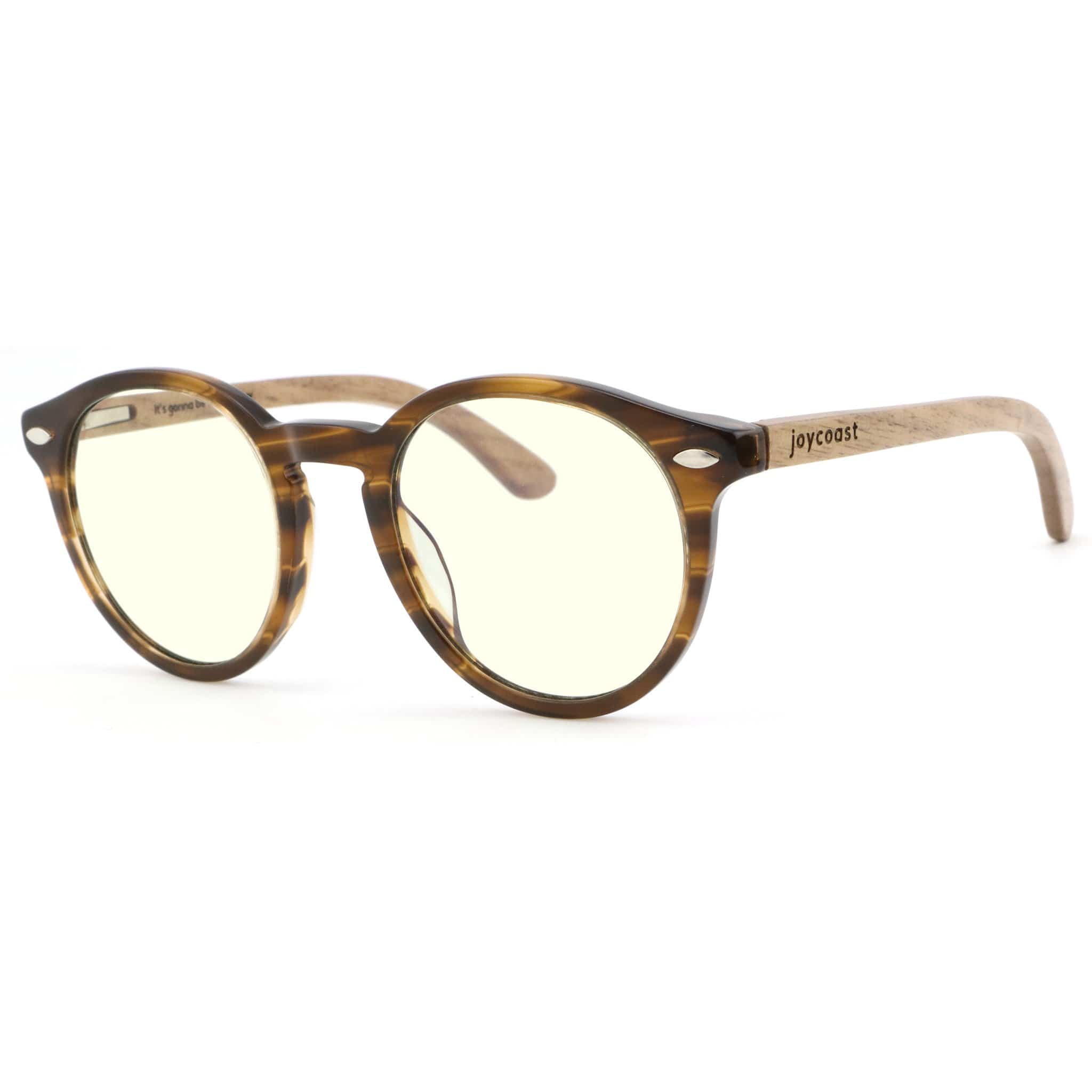 "Mojave" | Caramel Acetate & Walnut Blue Light Blocking Glasses - Joycoast