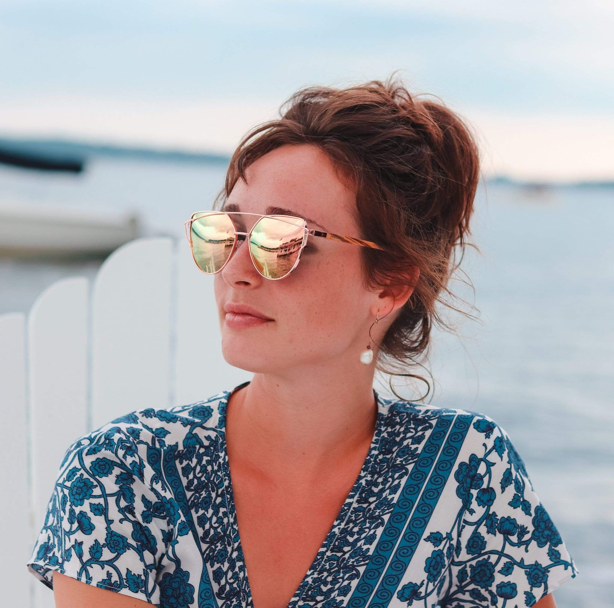 Monarch Zebrawood Butterfly Cat Eye Sunglasses