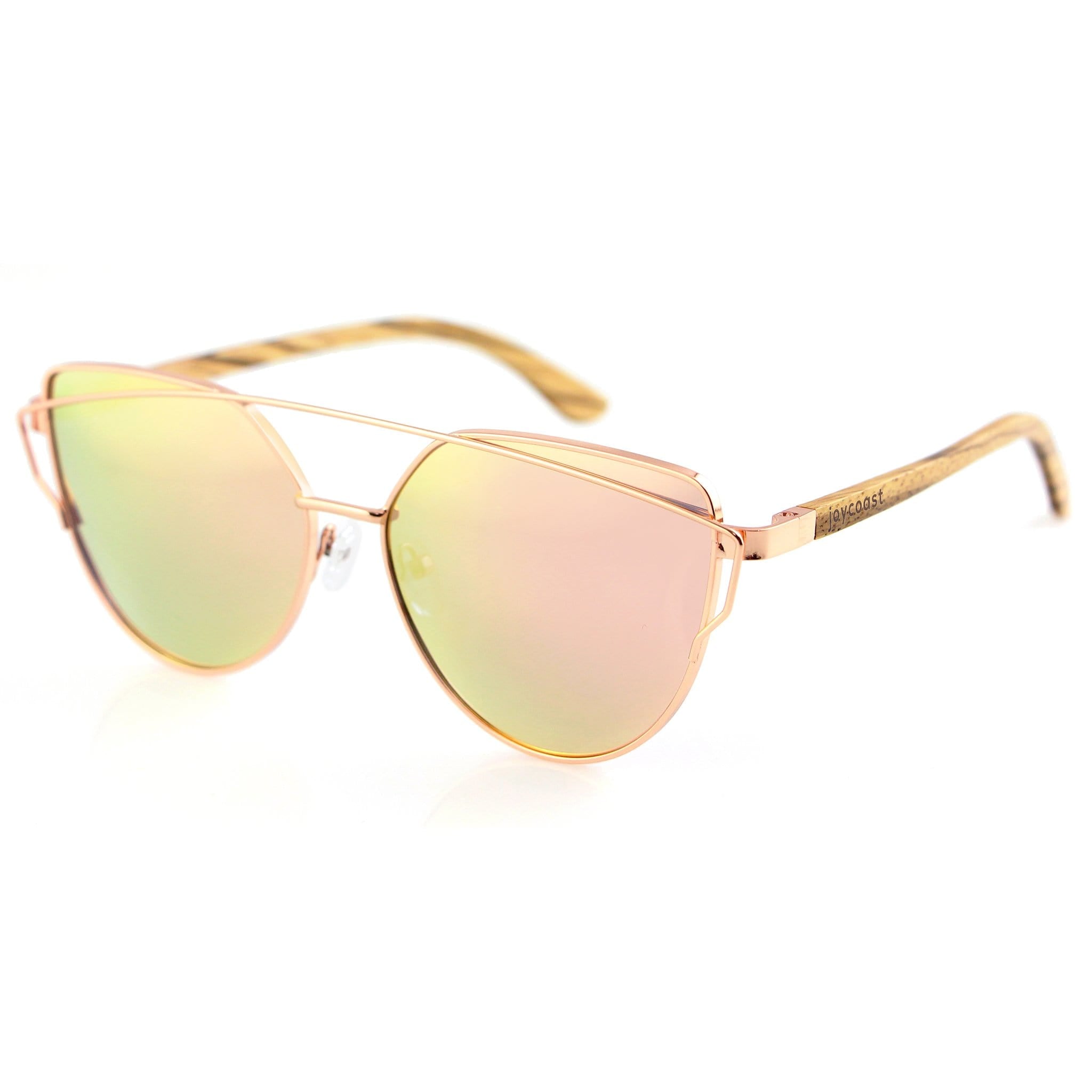 Monarch Zebrawood Butterfly Cat Eye Sunglasses