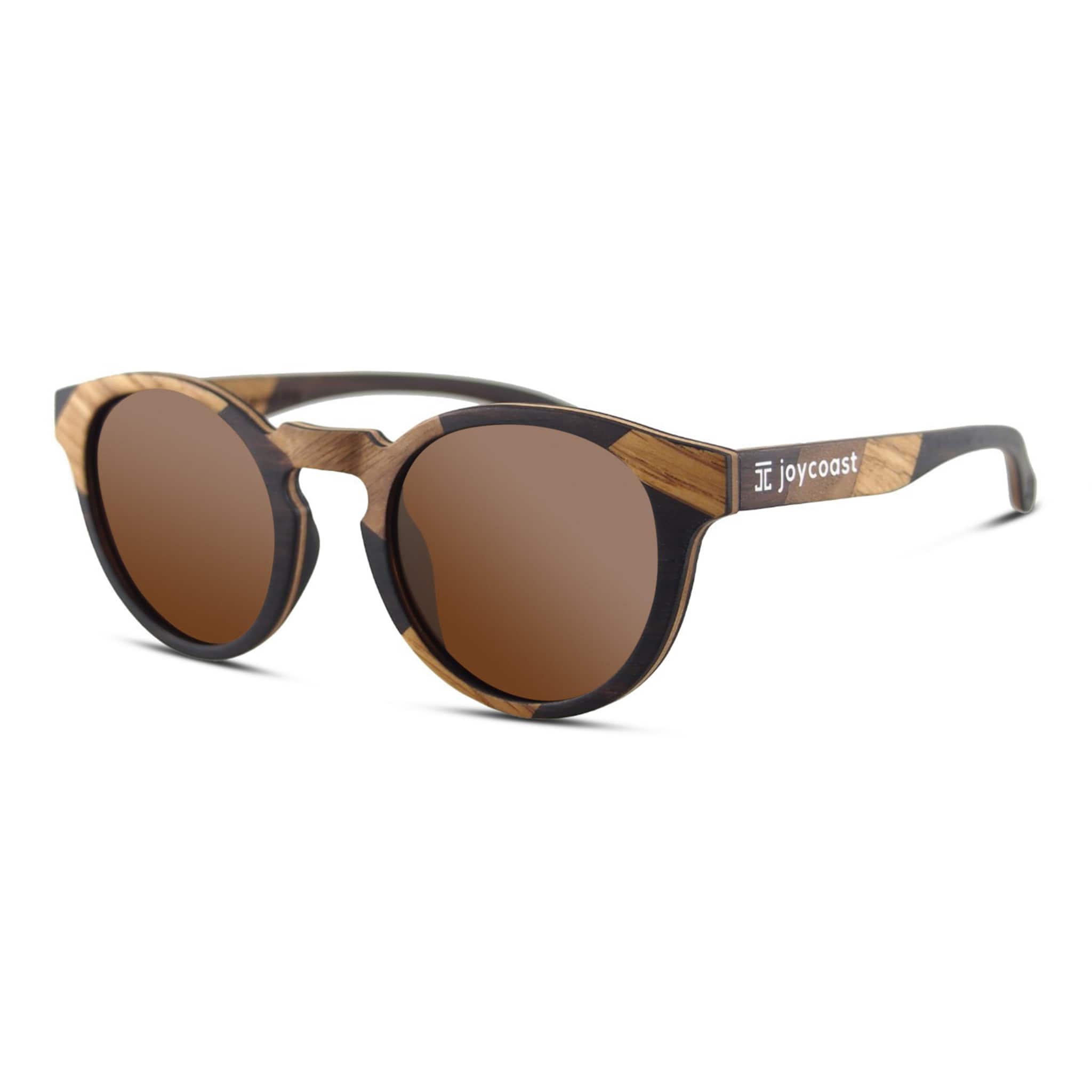 "Terra 2" | Round Wooden Sunglasses - Joycoast