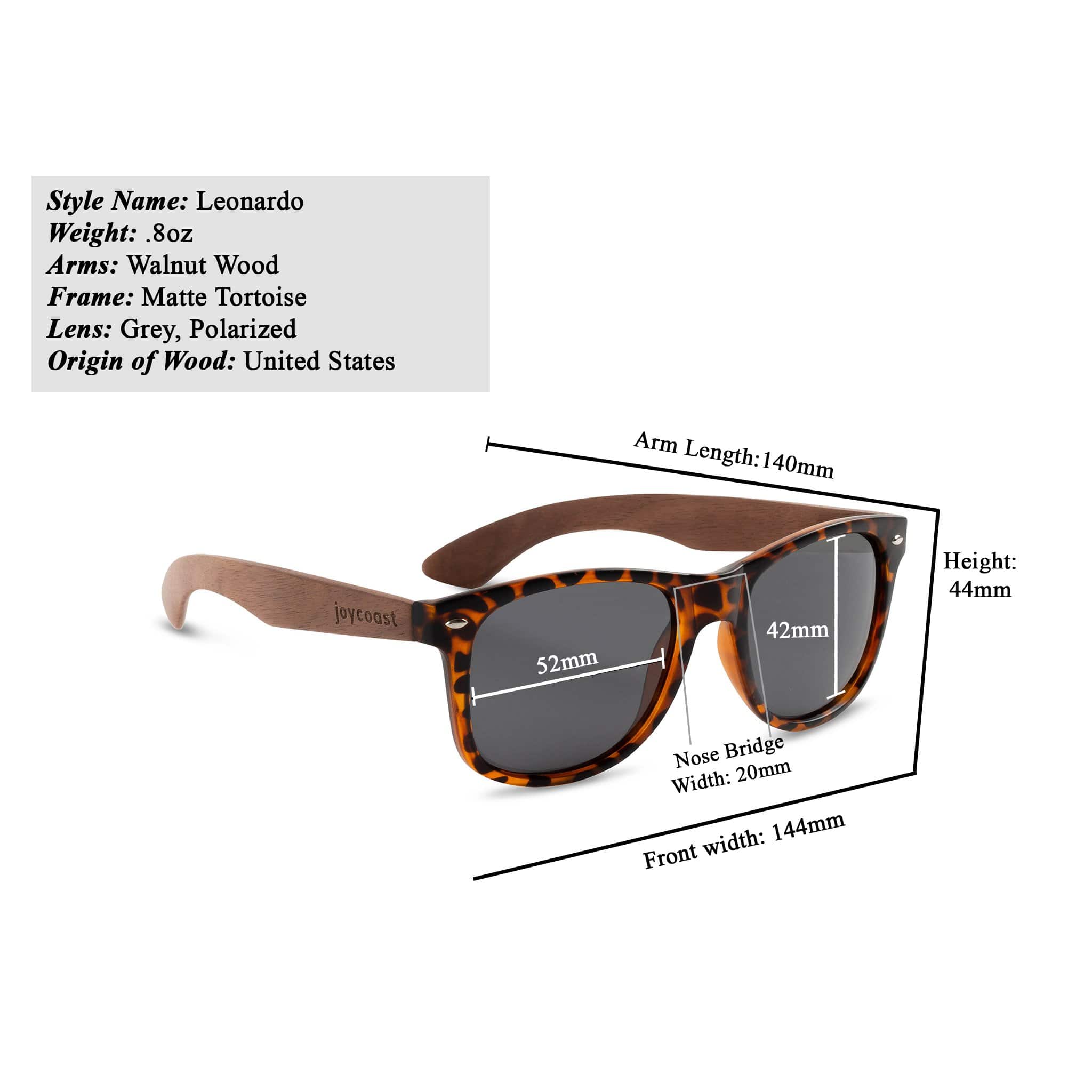 "Leonardo" | Matte Tortoise & Walnut Sunglasses - Joycoast