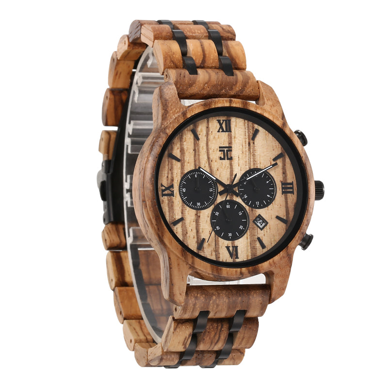 Breiler | Zebra Wood Chronograph - Joycoast