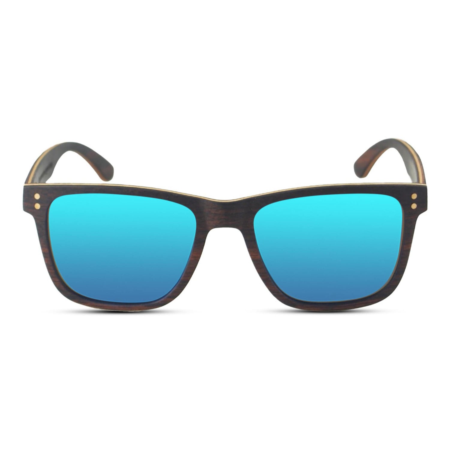 Wayfinder Ebony (Blue Lenses) | Wooden Sunglasses | Joycoast