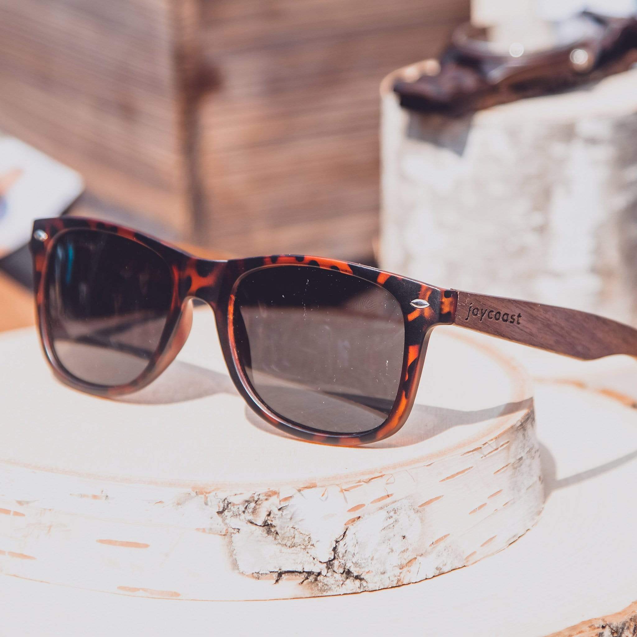 "Leonardo" | Matte Tortoise & Walnut Sunglasses - Joycoast