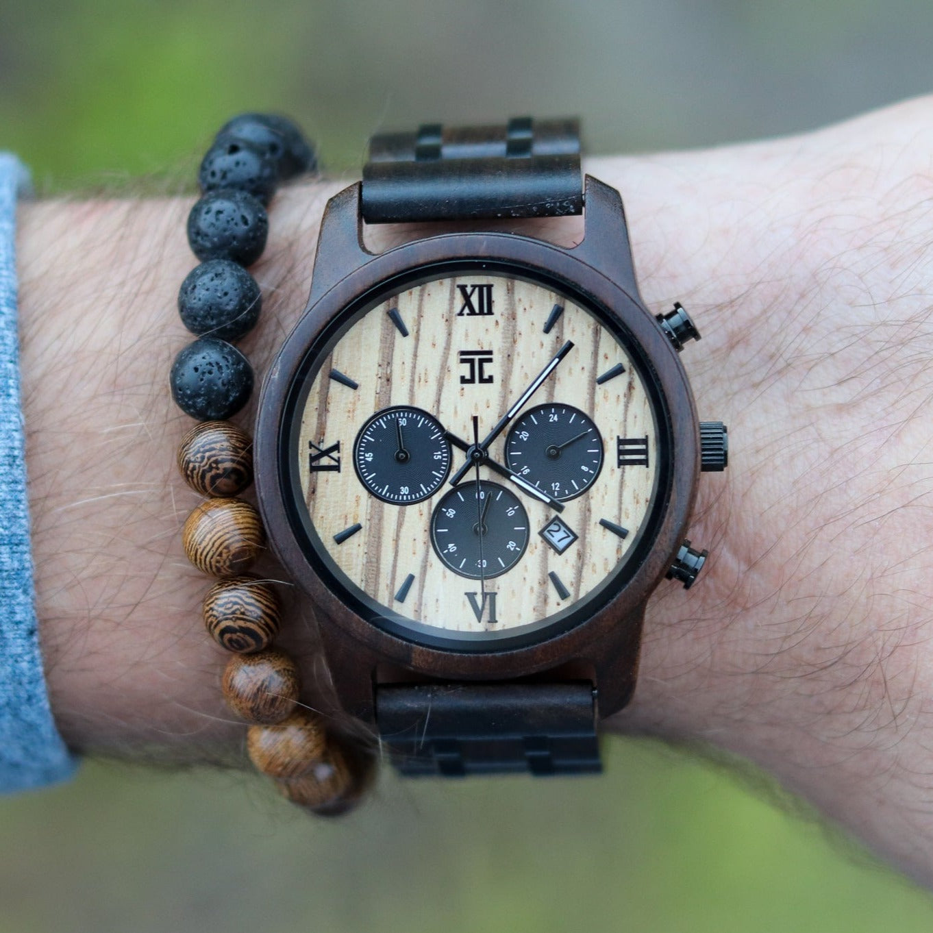 "Wild" | Black Sandalwood & Zebrawood Chronograph - Joycoast